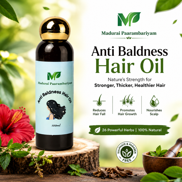 Herbal Scalp Care Oil 100ml – Traditional Hair Care | Madurai Paarambariyam