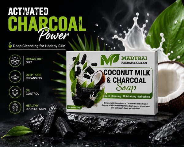 Charcoal with Coconut Milk Soap 100gms